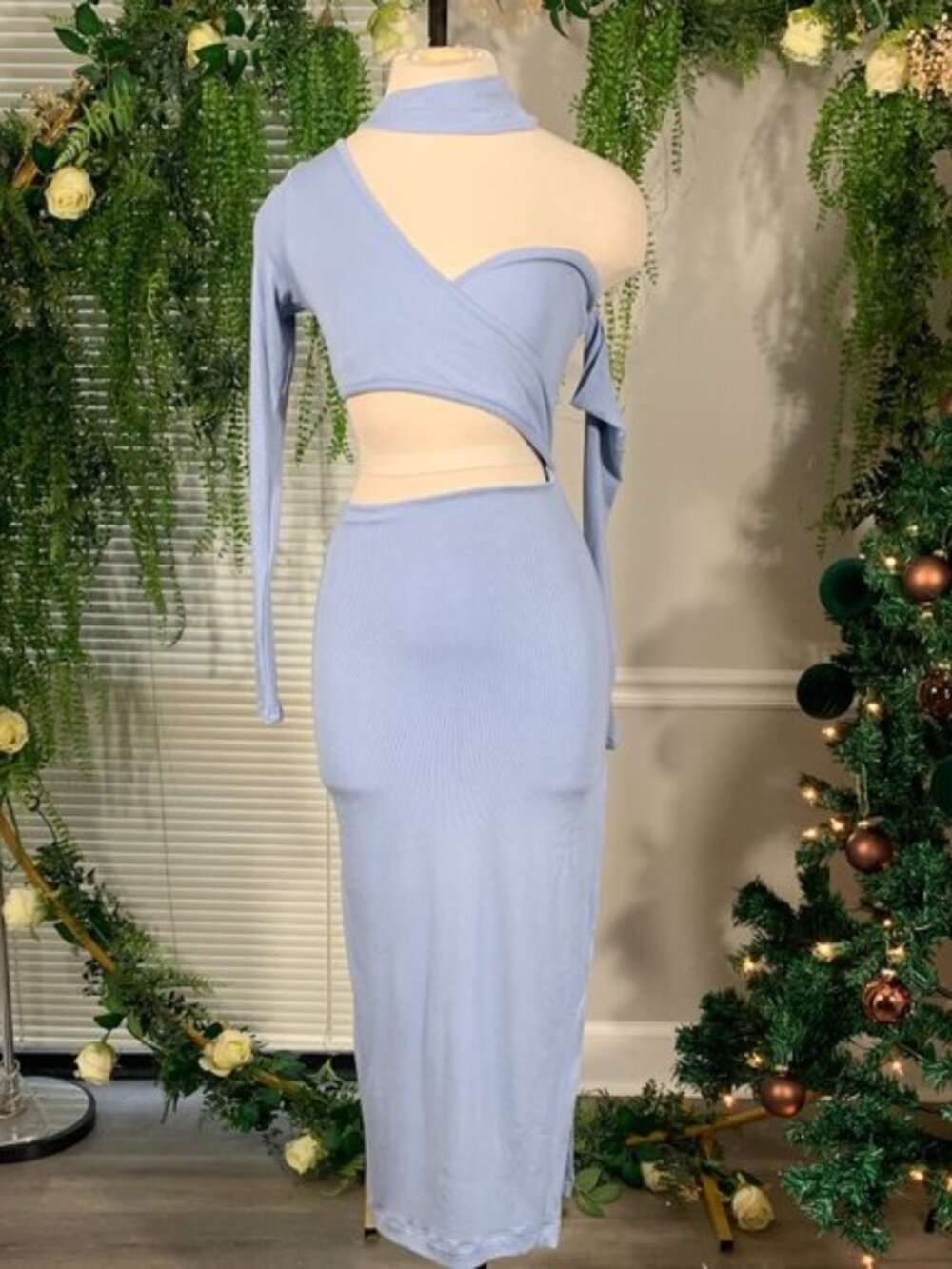 Lama Jouni | Slanted Off Shoulder Dress